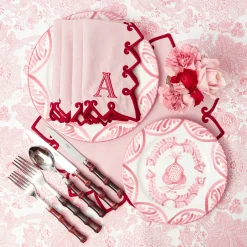Table Linen Sets | Mrs. Alice Monogram<Mrs. Alice Angelina Pink & Red Placemats & Napkins (Set of 4)