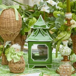 Spring Decorations | Pagodas & Lanterns<Mrs. Alice Apple Green Bow Pagoda Lantern