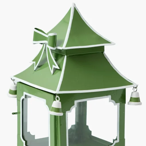 Spring Decorations | Pagodas & Lanterns<Mrs. Alice Apple Green Bow Pagoda Lantern