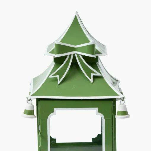 Spring Decorations | Pagodas & Lanterns<Mrs. Alice Apple Green Bow Pagoda Lantern