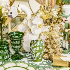 Vases | Vases & Planters<Mrs. Alice Apple Green Hand Painted Tole Bud Vases (Set of 3)