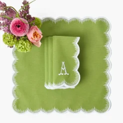 Summer Table Linen | Napkins<Mrs. Alice Apple Green Isabella Napkins (Set of 4)
