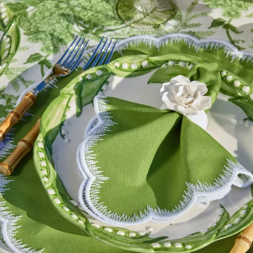 Summer Table Linen | Napkins<Mrs. Alice Apple Green Isabella Napkins (Set of 4)