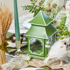 Year-round Decorations | Spring Decorations<Mrs. Alice Apple Green Mini Pagoda Lantern (Pair)