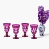 Glasses<Mrs. Alice Aubergine Anita Engraved Wine Glass (Set of 4)