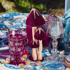 Autumn Decorations<Mrs. Alice Aubergine Glitter Velvet Mushroom Family