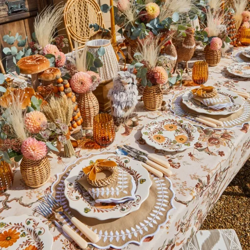 Dinner Plates | Crockery Sets<Mrs. Alice Autumn Flowers Dinner Plates (Set of 4)