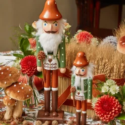 Autumn Decorations<Mrs. Alice Autumnal Gnome Nutcracker (Pair) - 38cm