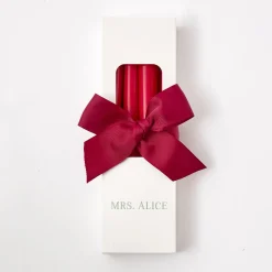 Candles<Mrs. Alice Berry Red Candles (Set of 8)