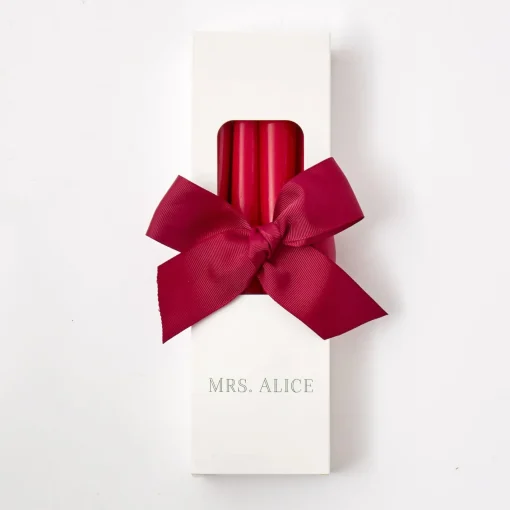 Candles<Mrs. Alice Berry Red Candles (Set of 8)