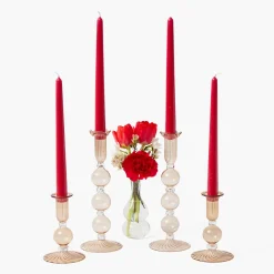Candles<Mrs. Alice Berry Red Candles (Set of 8)