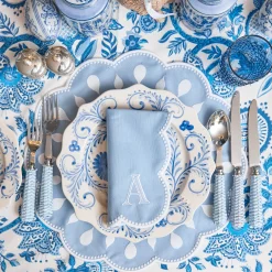 Napkins | Mrs. Alice Monogram<Mrs. Alice Bettina Blue & White Napkins (Set of 4)