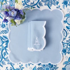Napkins | Mrs. Alice Monogram<Mrs. Alice Bettina Blue & White Napkins (Set of 4)