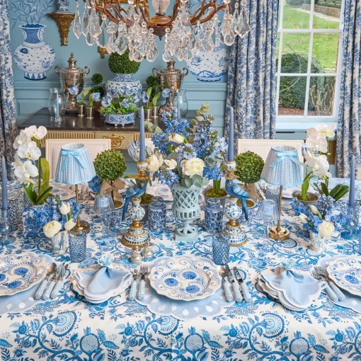 Placemats<Mrs. Alice Bettina Blue & White Placemats (Set of 4)