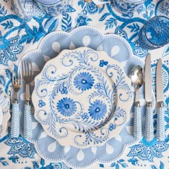 Placemats<Mrs. Alice Bettina Blue & White Placemats (Set of 4)
