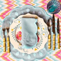 Summer Table Linen | Table Linen Sets<Mrs. Alice Bettina Blue Placemats & Napkins (Set of 4)