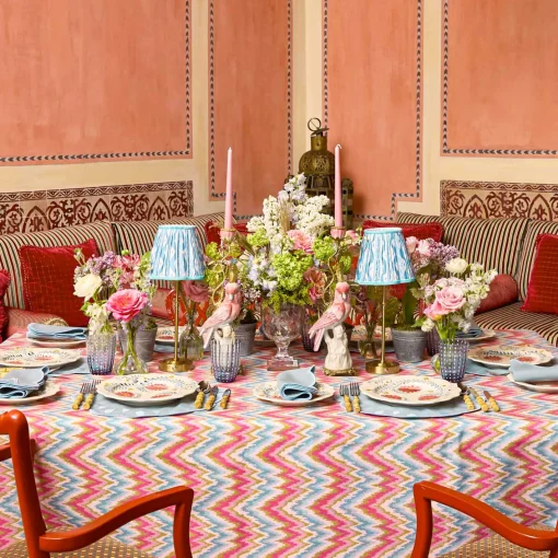 Summer Table Linen | Table Linen Sets<Mrs. Alice Bettina Blue Placemats & Napkins (Set of 4)