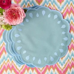 Summer Table Linen | Placemats<Mrs. Alice Bettina Blue Placemats (Set of 4)
