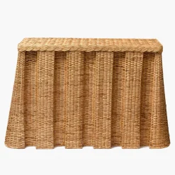 Furniture | Furniture<Mrs. Alice Bettina Box Pleated Rattan Console Table