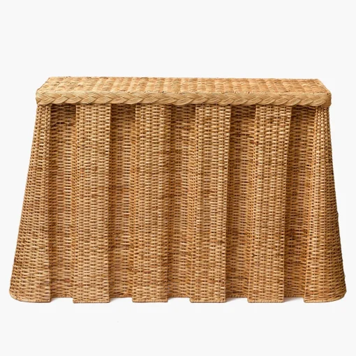 Furniture | Furniture<Mrs. Alice Bettina Box Pleated Rattan Console Table