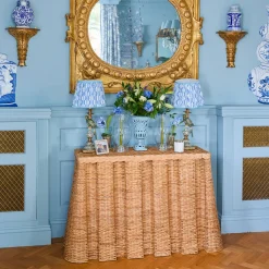 Furniture | Furniture<Mrs. Alice Bettina Box Pleated Rattan Console Table