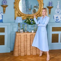 Furniture | Furniture<Mrs. Alice Bettina Box Pleated Rattan Console Table