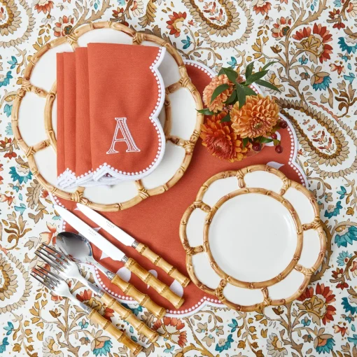 Napkins | Mrs. Alice Monogram<Mrs. Alice Bettina Burnt Orange Napkins (Set of 4)