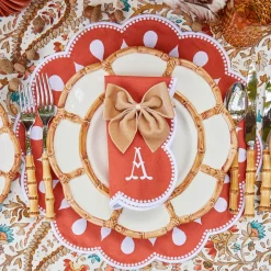 Table Linen Sets | Mrs. Alice Monogram<Mrs. Alice Bettina Burnt Orange Placemats & Napkins (Set of 4)
