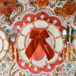 Table Linen Sets | Mrs. Alice Monogram<Mrs. Alice Bettina Burnt Orange Placemats & Napkins (Set of 4)
