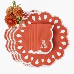 Table Linen Sets | Mrs. Alice Monogram<Mrs. Alice Bettina Burnt Orange Placemats & Napkins (Set of 4)