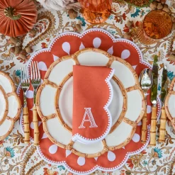 Table Linen Sets | Mrs. Alice Monogram<Mrs. Alice Bettina Burnt Orange Placemats & Napkins (Set of 4)