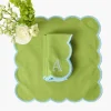 Napkins | Mrs. Alice Monogram<Mrs. Alice Bettina Green & Blue Napkins (Set of 4)