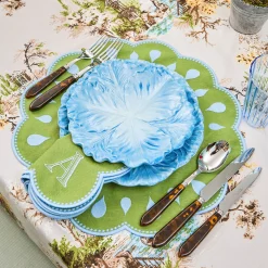 Table Linen Sets | Mrs. Alice Monogram<Mrs. Alice Bettina Green & Blue Placemats & Napkins (Set of 4)