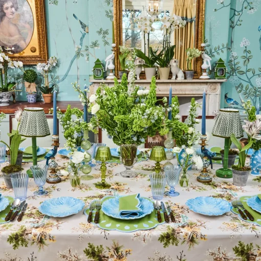 Table Linen Sets | Mrs. Alice Monogram<Mrs. Alice Bettina Green & Blue Placemats & Napkins (Set of 4)