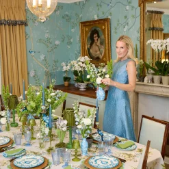 Placemats<Mrs. Alice Bettina Green & Blue Placemats (Set of 4)