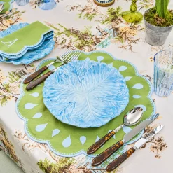 Placemats<Mrs. Alice Bettina Green & Blue Placemats (Set of 4)