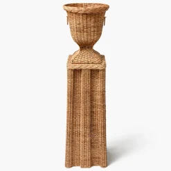 Vases | Vases & Planters<Mrs. Alice Bettina Rattan Urn & Pedestal