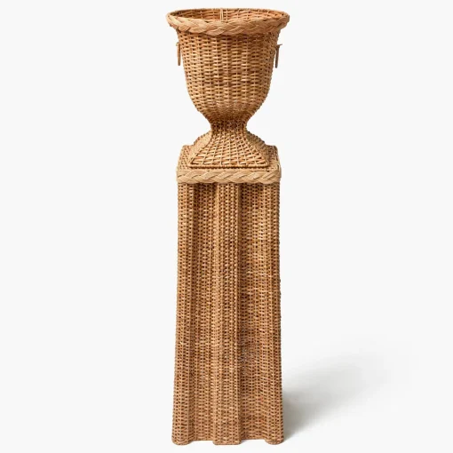 Vases | Vases & Planters<Mrs. Alice Bettina Rattan Urn & Pedestal
