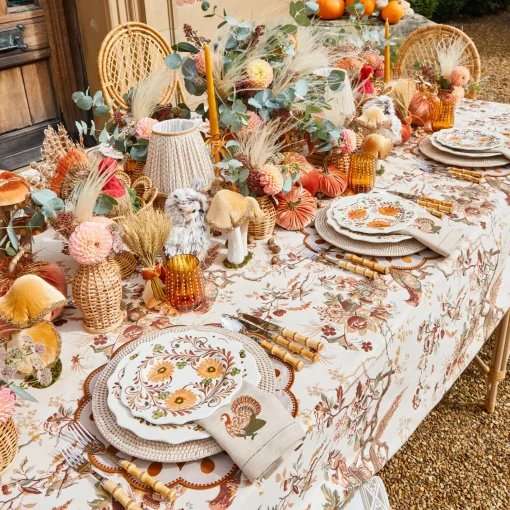Placemats<Mrs. Alice Bettina Taupe & Mustard Placemats (Set of 4)