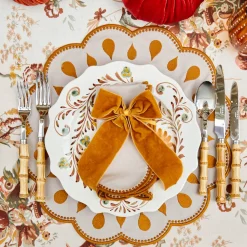 Placemats<Mrs. Alice Bettina Taupe & Mustard Placemats (Set of 4)