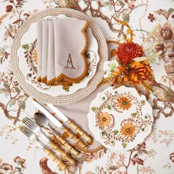 Table Linen Sets | Mrs. Alice Monogram<Mrs. Alice Bettina Taupe & Mustard Placemats & Napkins (Set of 4)