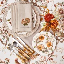 Placemats<Mrs. Alice Bettina Taupe & Mustard Placemats (Set of 4)