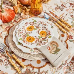Placemats<Mrs. Alice Bettina Taupe & Mustard Placemats (Set of 4)