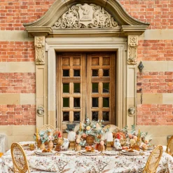 Napkins | Mrs. Alice Monogram<Mrs. Alice Bettina Taupe & Mustard Napkins (Set of 4)