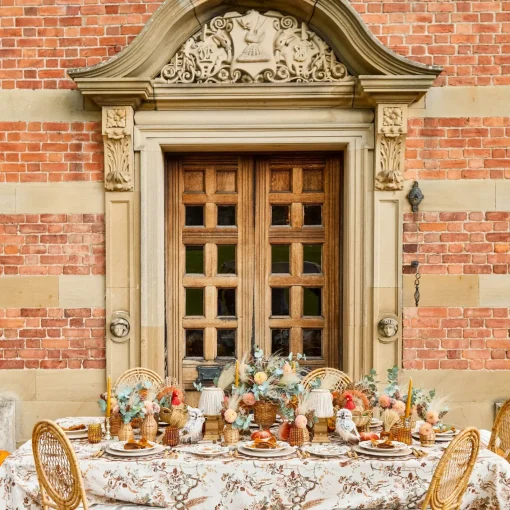 Napkins | Mrs. Alice Monogram<Mrs. Alice Bettina Taupe & Mustard Napkins (Set of 4)