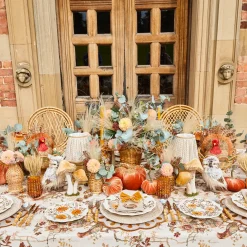 Placemats<Mrs. Alice Bettina Taupe & Mustard Placemats (Set of 4)