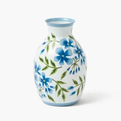 Vases | Vases & Planters<Mrs. Alice Blue & Green Hand Painted Tole Bud Vases (Set of 3)