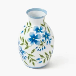 Vases | Vases & Planters<Mrs. Alice Blue & Green Hand Painted Tole Bud Vases (Set of 3)