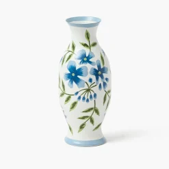 Vases | Vases & Planters<Mrs. Alice Blue & Green Hand Painted Tole Bud Vases (Set of 3)