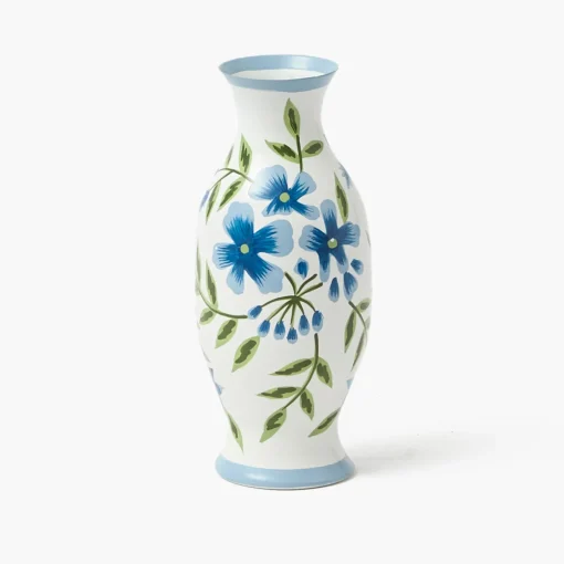 Vases | Vases & Planters<Mrs. Alice Blue & Green Hand Painted Tole Bud Vases (Set of 3)